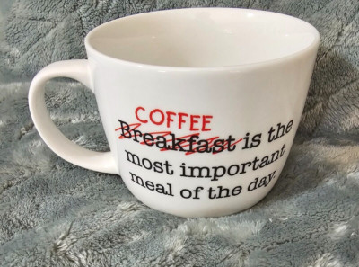 Pfaltzgraff Everyday Large Mug Cup Coffee Is the Most Important Meal of the Day
