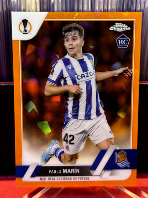 2022-23 Topps Chrome UEFA Club Competitions Pablo Marin RC GOLD 24/50 Sapphire