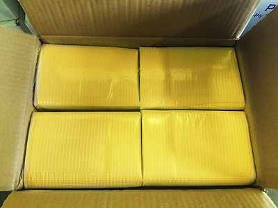 1000 Yellow (2+1)Ply Patient Bibs Towels Polyback 18x13 TATTOO DENTAL MEDICAL