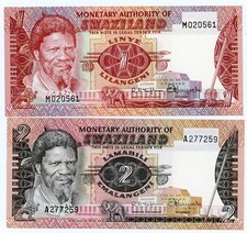 Swaziland ... P-1,2 ... 1-2 Emalangeni ... ND (1974) ... Choice *UNC*
