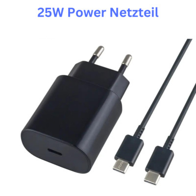 Schnell Ladegerät für  Samsung Galaxy S21 S22 Ultra 25W USB C Ladekabel