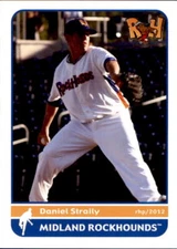 2012 Midland RockHounds Grandstand 32 Daniel Straily Redlands California CA Card
