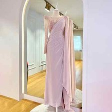 Long Sleeves Mother of the Bride Dress Mermaid/Trumpet Chiffon Evening Gowns