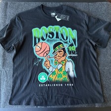 NBA Boston Celtics Graphic T-Shirt Men  s Large Black NWT 18 Championships