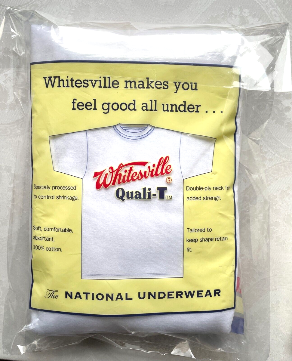 Whitesville Quali-T 2 Pack T-Shirt Off White Cotton 100