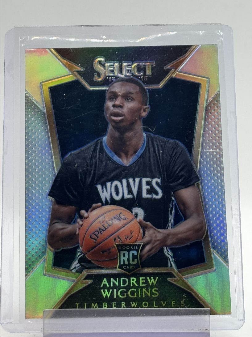 ANDREW WIGGINS 2014-15 SELECT ROOKIE SILVER PRIZM TIMBERWOLVES #100 RC Q2301