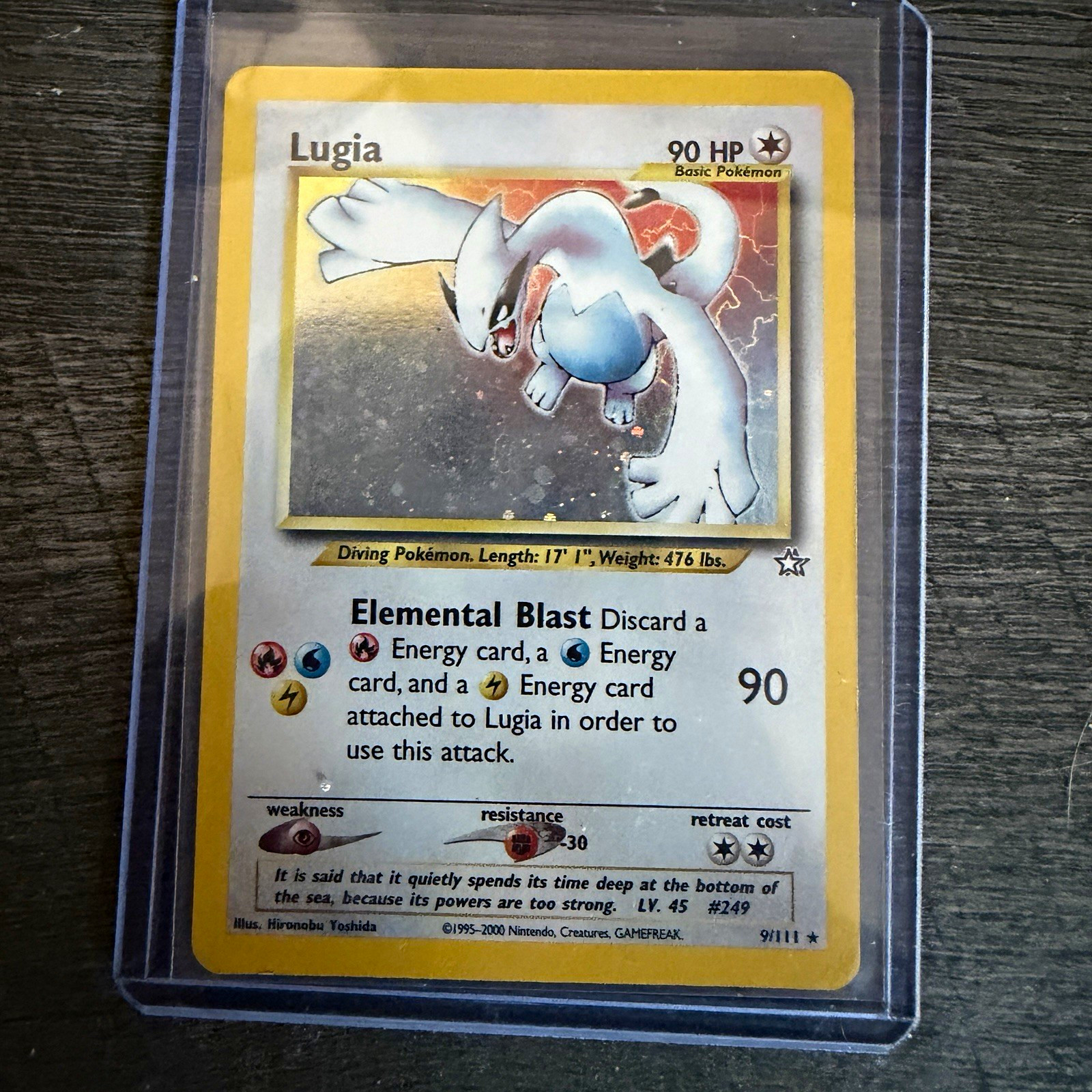 Lugia Neo Genesis 9/111 Holo Rare Unlimited Pokémon TCG English 2000 90 HP