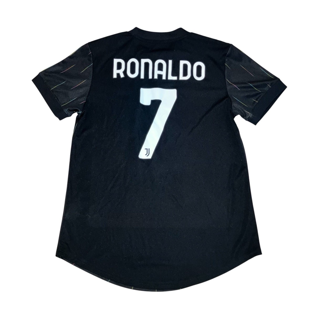 Women Ronaldo 2021/22 Juventus Fc Black Jersey Ladies M GR0609