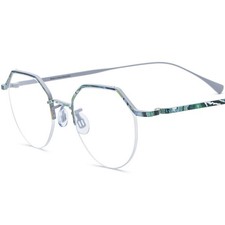 Vintage Man Woman Eyeglass Frames Optical RX able half rim Glasses 48-23-145
