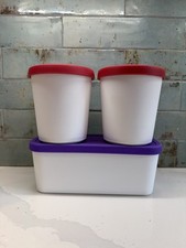 Set of 3 Reusable Ice Cream Tub Containers 1.6 Quart - Perfect for Homemade