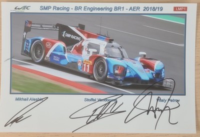 WEC 2018/19 SMP Racing - Aleshin, Vandoorne, Petrov - original Autogramm Foto