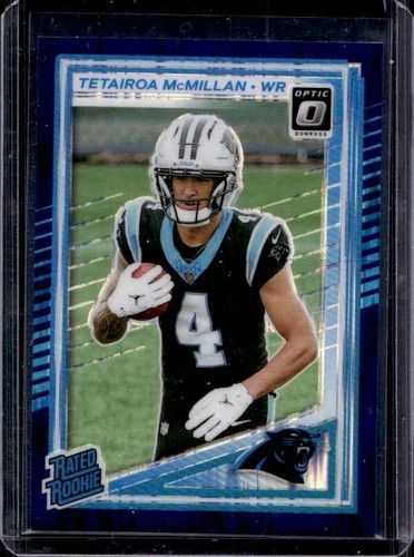 2025 Panini Donruss Optic Tetairoa McMillan Rated Rookie Purple Shock Prizm #209