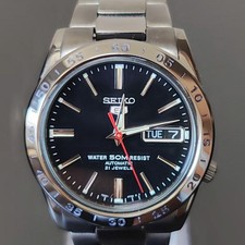 SEIKO SEIKO5 Sports Black Transparent Back Ex...