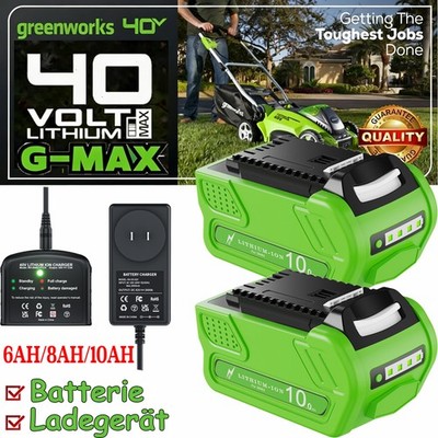 40V 8.0Ah Lithium Battery/charger For Greenworks G-MAX 40 Volt 29472 29462 29252