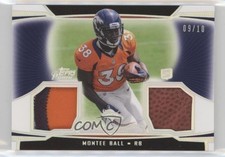 2013 Topps Prime Dual Relics Silver Rainbow 9/10 Montee Ball #DR-MBA 0q0