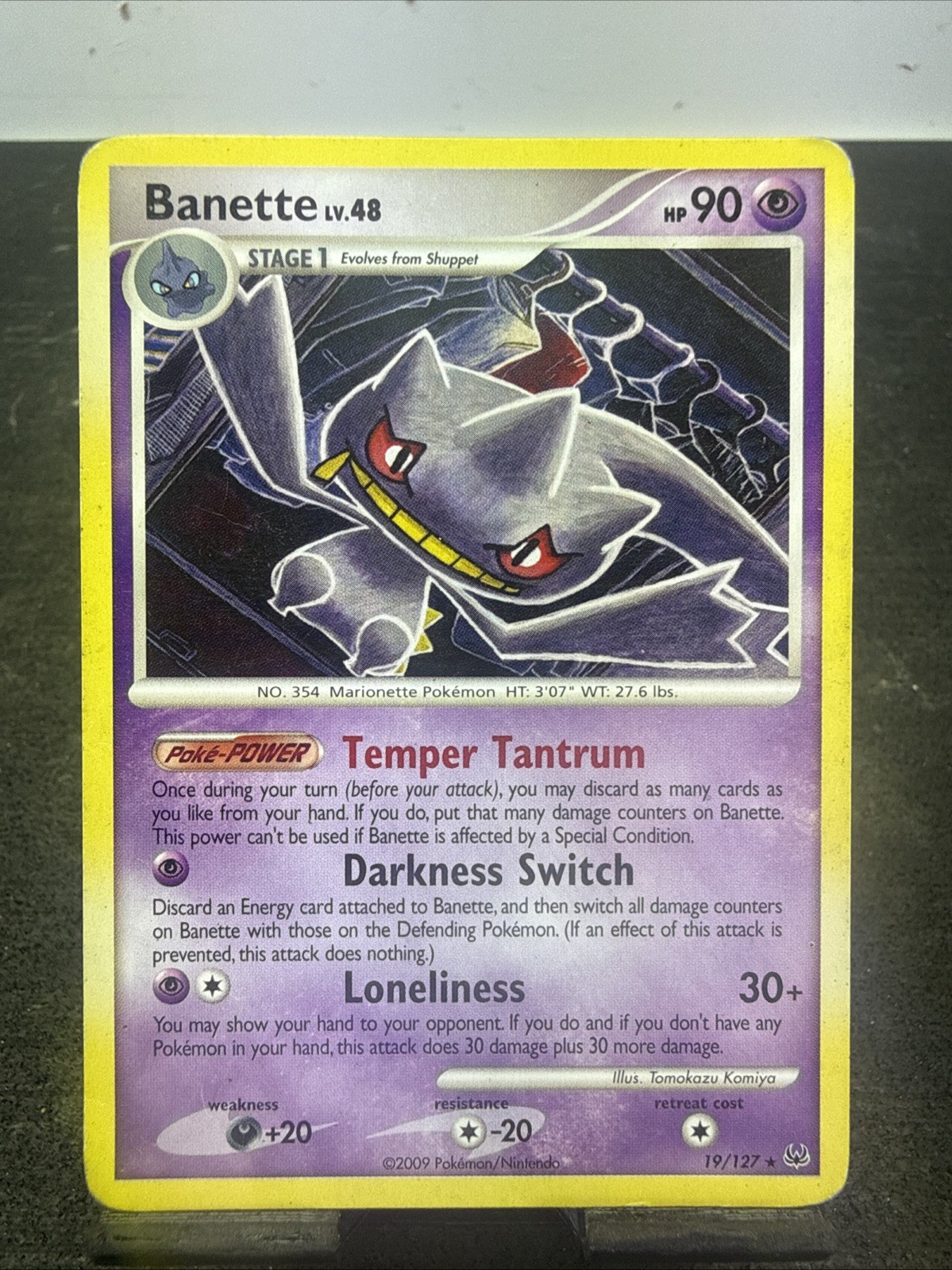 POKEMON TCG BANETTE 19/127 Non-Holo Rare Platinum Pokemon Card MD
