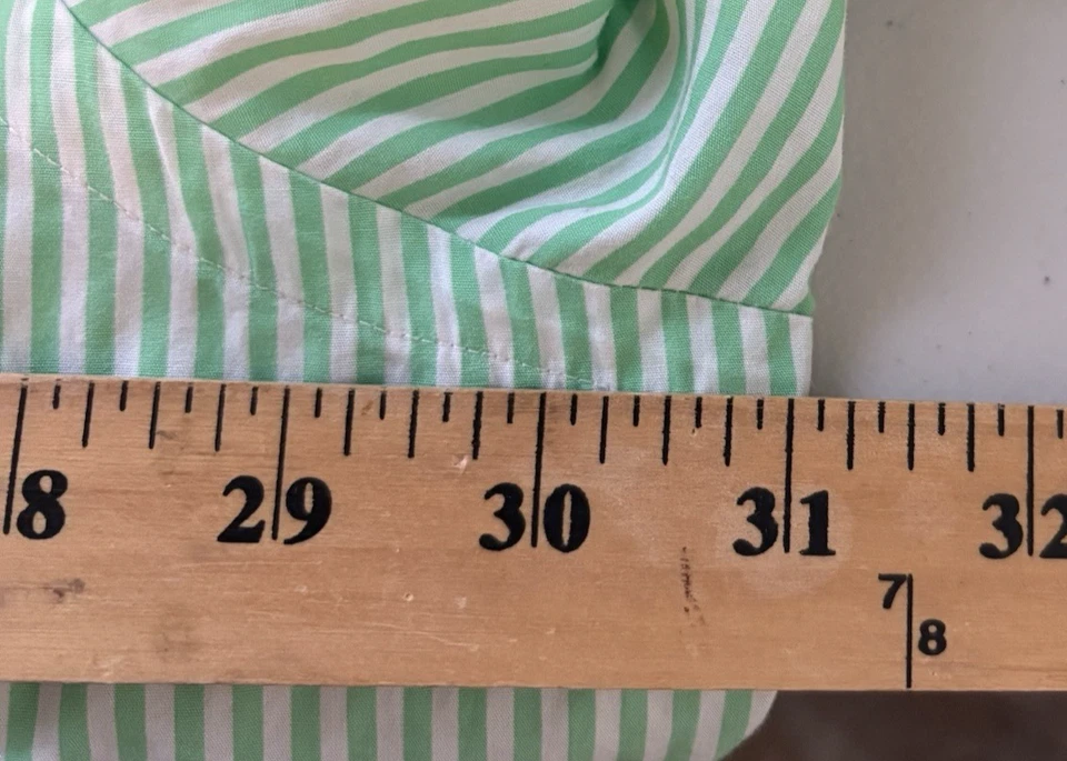 Camisa Polo Ralph Lauren Para Hombres 3XLT 100% Algodón Elastizada Abotonada Rayas Verde Foto 3 de 4