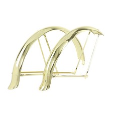 LOWRIDER CLASSIC 26" ALL GOLD BICYCLE CRUISER BIKE FENDER SET FLARED DUCKTAIL