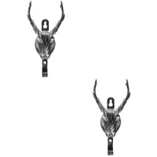  2pcs Deer Head Wall Hook Wall Coat Hook Bathroom Room Hook Farmhouse Wall