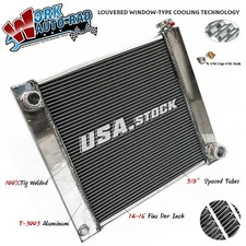 Aluminum Radiator Fits Sbc Bbc Chevy Gm 22 X 19 Universal Polished Crossflow