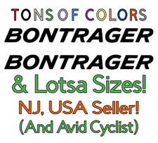 TWO Bontrager Die Cut Vinyl Decals MTB/Bicycle/Cycling/Mountain Bike Trek