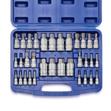 33 Piece Master Hex Bit Socket Set S2 Steel Sae And Metric Allen Socket Bit