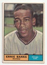 1961 Topps Baseball #350 ERNIE BANKS  VG-EX VINTAGE 1960S HOF SET BUST BREAK