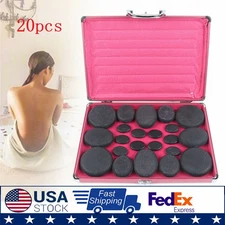 Professional Portable Massage Stone Heater Kit with 20 Therapy Hot Rocks Set