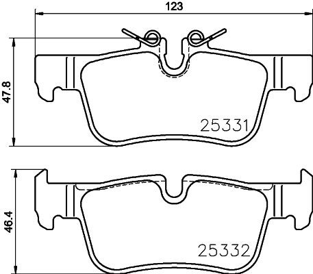 2X Brembo Bremsbelagsatz, Scheibenbremse P 06 094 FüR BMW Mini-image