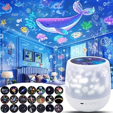 21 Films Projector Night Light for Kids Bedroom, Ceiling, Star Galaxy