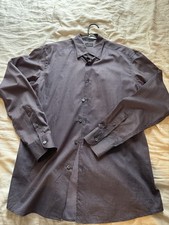 Ermenegildo Zegna Dress Shirt Men’s Medium Red Navy Blue Pattern