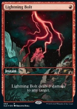Magic/MTG Lightning Bolt (V.2) SLD-84 Rare Englisch NM Foil