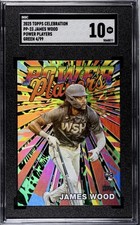 2025 Topps Celebration James Wood #PP-23 Power Players Green 6/99 RC SGC 10