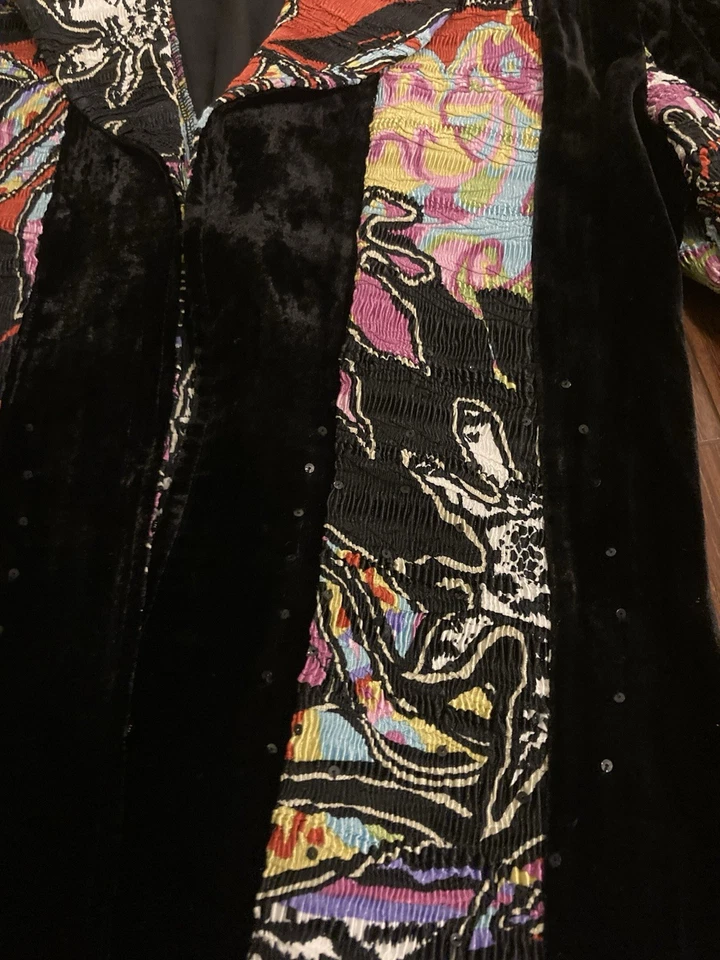 Chaqueta de Terciopelo Artístico Textil Mixto Cachichali Mujer De Colección Alberto Makali Pequeña Foto 4 de 4