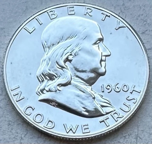 1960 Proof Franklin Half Dollar 90% Silver-INV#8440