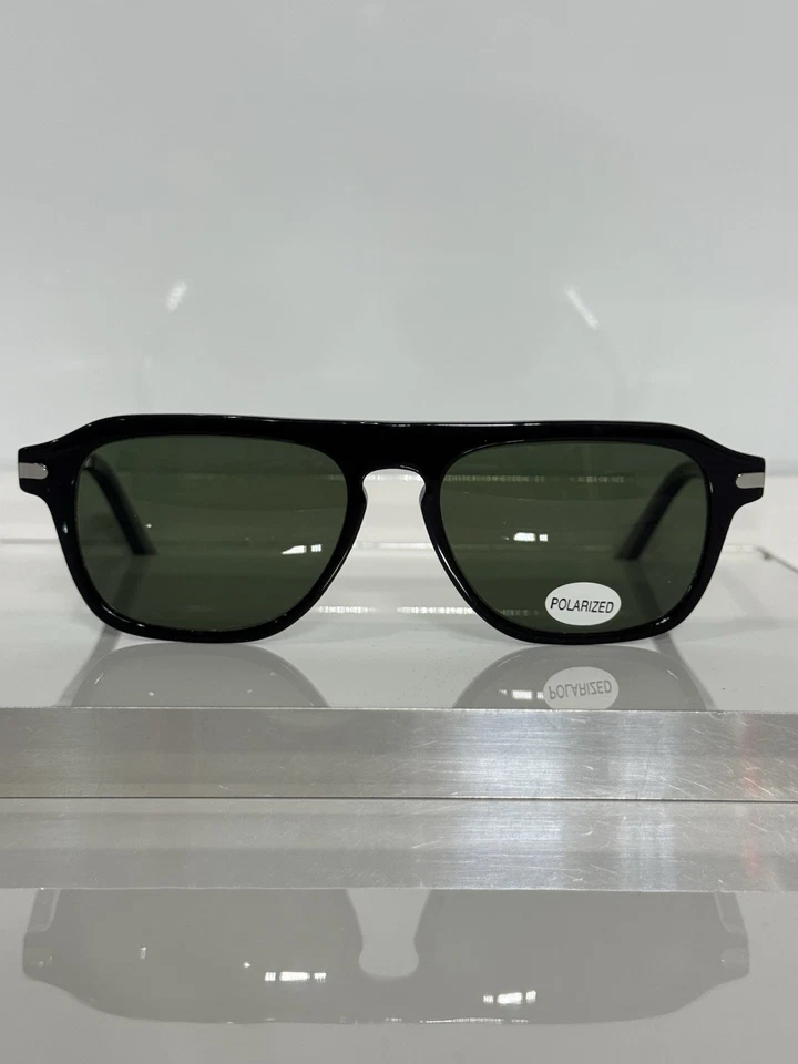 Gafas de sol Salvatore Ferragamo SF2869 negras acetato personalizadas polarizadas G15 verdes Foto 2 de 4