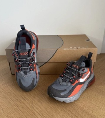 Nike Air Max 270 React PS  Grey/Cosmic Clay Kids Sneakers BQ0102-006- SZ 12 C