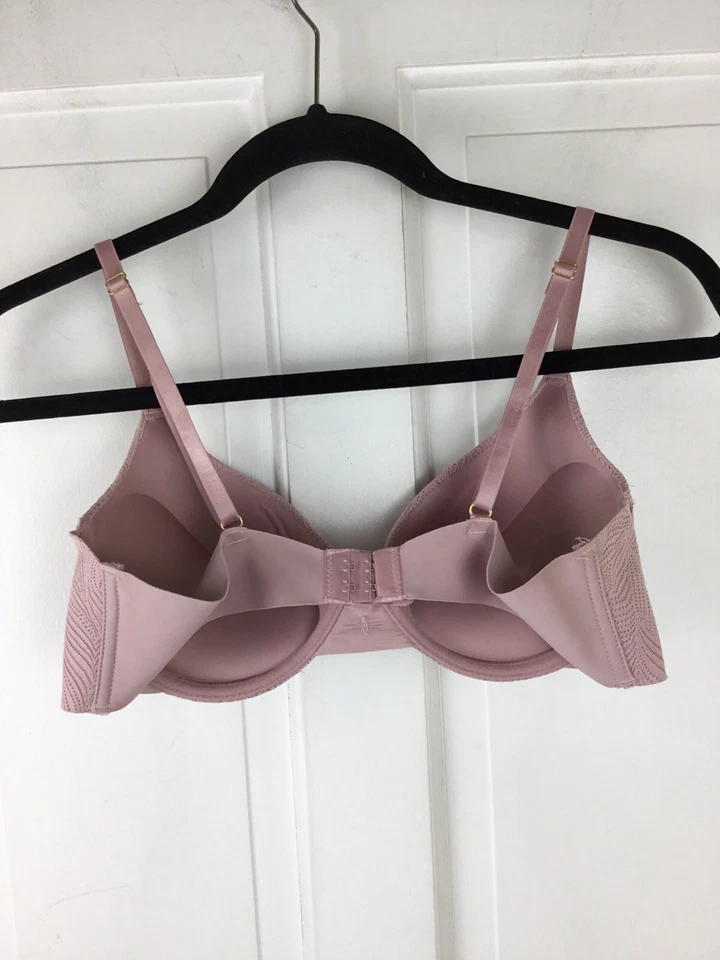 Sujetador push up Nicole Miller talla 36 C rosa malva con aros usado en excelente estado Foto 4 de 4