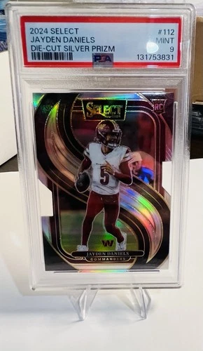 2024 Select Jayden Daniels Die Cut Silver Prizm SP Premier Level PSA 9 RC