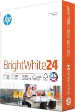 HP Paper Printer Paper 8.5x11 BrightWhite 24 lb 1 Ream 500 Sheets 100 Bright