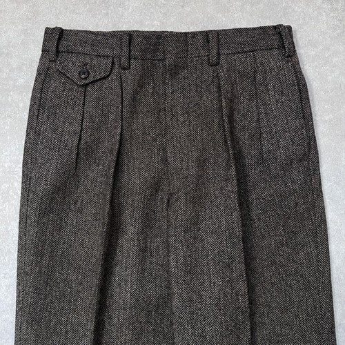 Polo Ralph Lauren set tuta tweed marrone spina di pesce lana giacca pantaloni taglia M 38R - Foto 15 di 20
