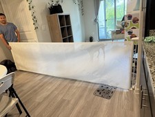 110" x 35" Extra Wide Retractable Baby Gate Mesh Indoor Outdoor Stairs Garage