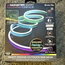Monster Illuminessence 16.4ft RGB LED Smart Waterproof Indoor Outdoor Strip