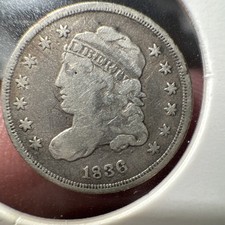 1836 Capped Bust Half Dime - Liberty Bust Silver Coin XF40 - Book Value $250