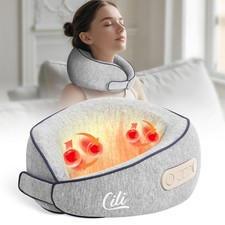 CILI Cordless Neck Massager Pillow with Heat, Shiatsu Neck Massager for Pain ...