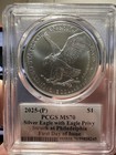 2025(P) silver eagle with eagle privy Struck At Philadelphia PCG ms70 David Hall — photo 2