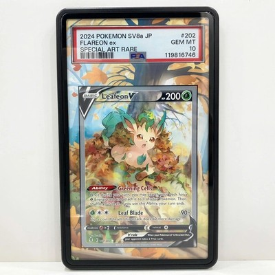 POKEMON TCG EXTENDED ART MAGNETIC CASE CARD LEAFEON V 167 UR EVOLVING SKIES CCG