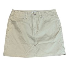 Khaki Tan Gap Factory Store Womens Cotton Mini Skirt With Pockets Size 8
