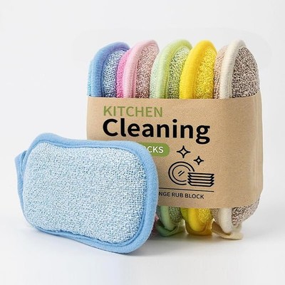 Multi Kitchen Sponge,Dish Sponge,Scrub Sponges,Double Sided Cleaning,Non Scra...