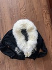 Cárdigan negro de cachemir Phillip’s Firs de colección años 50 cuello de piel negro para mujer